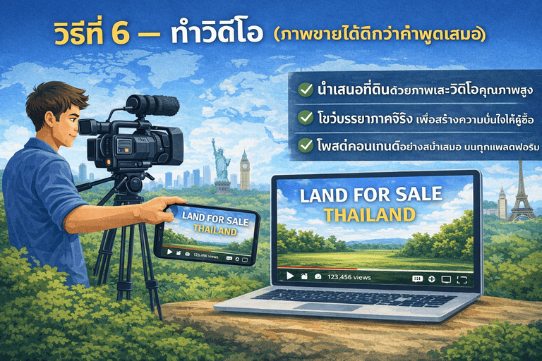 ทำคลิปวีดีโอ ขายที่ดิน