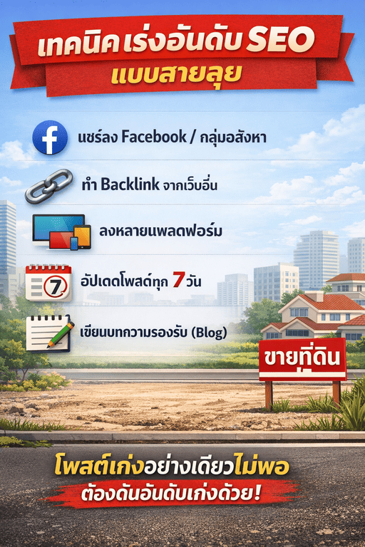 ขายที่ดิน, SEO ที่ดิน