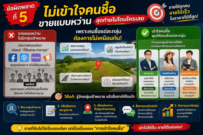 ขายที่ดินให้ตรงกลุ่มเป้าหมาย