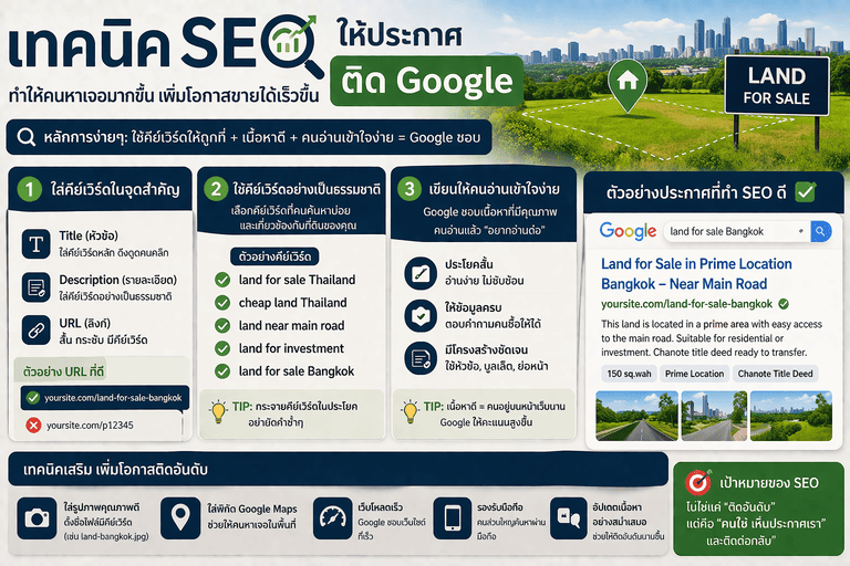 เทคนิค SEO สำหรับอสังหาฯ