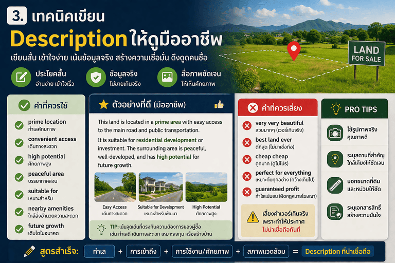 เทคนิคการเขียนอสังหาฯ อย่างมืออาชีพ