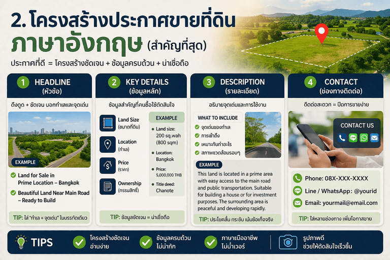 โครงสร้างประกาศขายที่ดิน