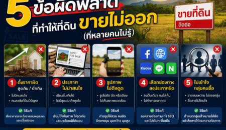 ข้อผิดพลาดที่ทำให้ที่ดินขายไม่ออก